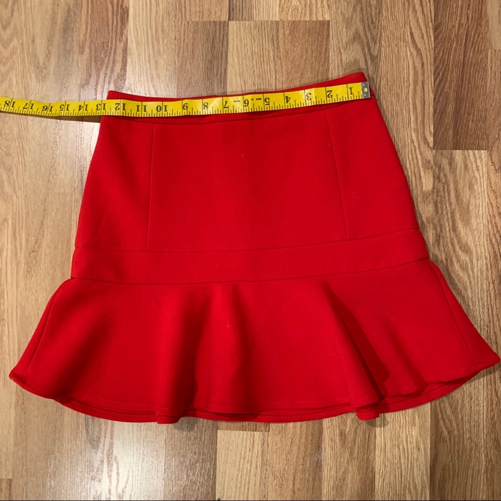Express Red Ruffle Mini Skirt - Picture 5 of 6